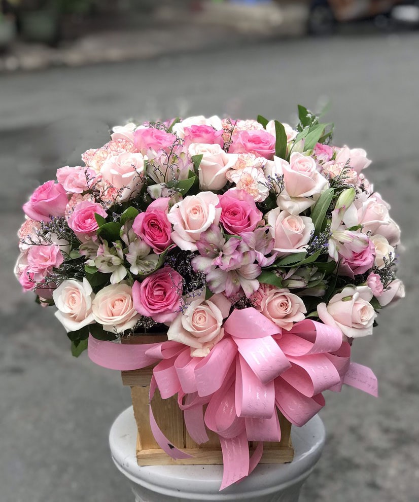 Lẵng hoa tươi HHT026